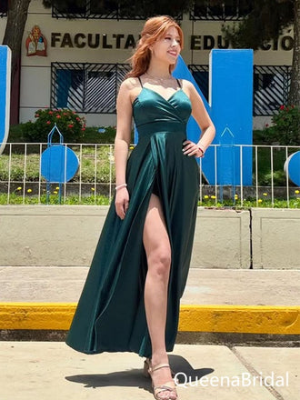 Sexy Green Mermaid Spaghetti Straps Long Formal Gown to Impress,WGP1824