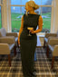 Elegant Green Sabrina Mermaid Long Formal Gown to Impress,WGP1844
