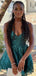 Popular Green V-neck Spaghatti Strap Short Homecoming Dress Graduation Party Dress , QB0871