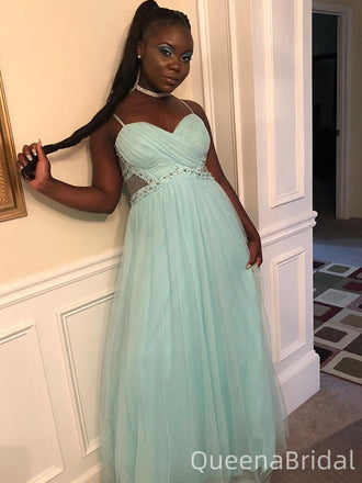 Elegant Green Spaghetti Straps Long Formal Gown to Impress,WGP1927