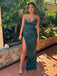 Sexy Green Mermaid Sweetheart Side Slit Party Prom Dresses,Evening Dresses,WGP338