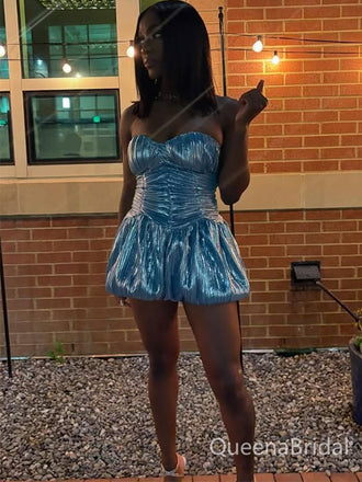 Sexy Blue Sweetheart Homecoming Dress Graduation Party Dress , QB0894