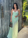 Elegant Mint Green Strapless A-line Evening Gown, Prom Dress, WGP2284