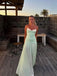 Elegant Mint Green Strapless A-line Evening Gown, Prom Dress, WGP2284