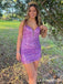 Sparkly Purple Sweetheart Homecoming Dress Graduation Party Dress , QB0915