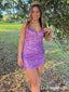 Sparkly Purple Sweetheart Homecoming Dress Graduation Party Dress , QB0915