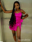 Sexy Pink Spaghetti Straps Homecoming Dress Graduation Party Dress , QB0911