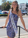 Elegant purple Straight Across Homecoming Dress Graduation Party Dress , QB0877
