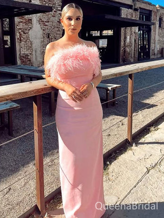 Elegant Pink Straight Across Mermaid Long Formal Gown to Impress,WGP1829