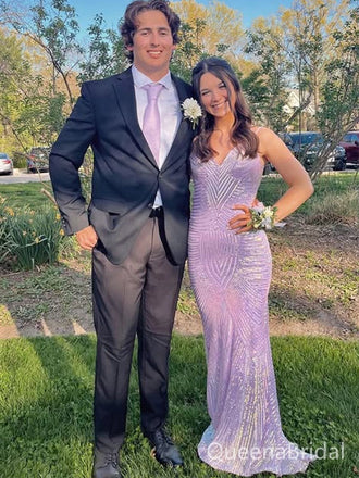 Sexy Purple Mermaid Spaghetti straps Long Formal Gown to Impress,WGP1812