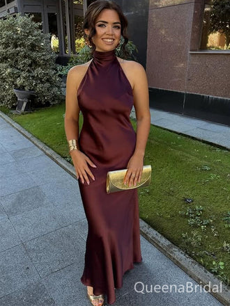 Sexy Red High Neck Mermaid Long Formal Gown to Impress,WGP1826