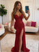 Sparkly Red Beaded Strapless Mermaid  Evening Gown, Prom Dress, WGP2287