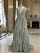 Ivory Beaded A-line Evening Gown Maxi Long Evening Party Prom Dresses ,WGP1148