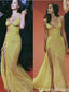Sexy Yellow Mermaid Spaghetti Straps Party Prom Dresses,Evening Dresses,WGP355