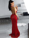 Sexy Red Mermaid Sequin Backless Maxi Long Party Prom Dresses Online,WGP323