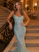 Sparkly Aqua Blue Sequins Mermaid Evening Gown, Prom Dress, WGP2297