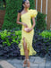 Sexy Yellow Mermaid Slit Long Formal Gown to Impress,WGP1943