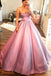 2019 Sweetheart A-line Ball Gown Lilac Evening Prom Dresses, QB0408