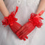 Red Wedding Gloves, Handmade Flower Gloves, Women Gloves, TYP0575
