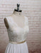 Lace Straps V Neck Cheap Beach Wedding Dresses Online, WD379