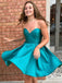 Cute Simple Sweetheart Teal Cheap Homecoming Dresses 2018, CM474