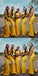 Simple Yellow Mermaid Spaghetti Straps Cheap Maxi Long Bridesmaid Dresses, BDS0136