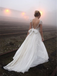 Sexy Backless Cap Sleeve V Neck A-line Chiffon Beach Wedding Dresses Online, WD351