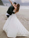 New Arrival Bohemian Spaghetti Straps Beach Wedding Dresses, WDS0036