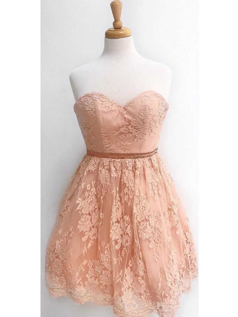 Sweetheart Lace Cheap Short Homecoming Dresses Online, CM591