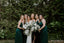 Simple V-neck Dark Green Long Cheap Charming Bridesmaid Dresses Online, BDS0064