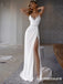 Sparkly Spaghetti Strap Long Slits Evening Gowns Prom Dresses, QBP001