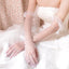 White Long Finger Simple Wedding Gloves, Women Bridal Gloves, TYP0640