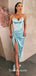 Sweetheart Satin Strapless Pleats Slits Mermaid Evening Gowns Prom Dresses , WGP156