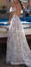 A Line Lace Straps Long Prom Dress, Elegant Sexy Evening Dresses, Sexy Backless Prom Dresses, PDS0055