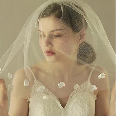 Simple Delicate Tulle Long Wedding Veils For Wedding Party , WV0110