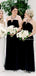 New Arrival Strapless Black Long Cheap Charming Bridesmaid Dresses Online, BDS0061