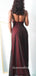 Simple Red Sheath Spaghetti Straps Maxi Long Evening Prom Dresses, WGP247
