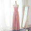 Pretty Sweetheart Long Cheap Blush Pink Chiffon Bridesmaid Dresses Online, QB0145