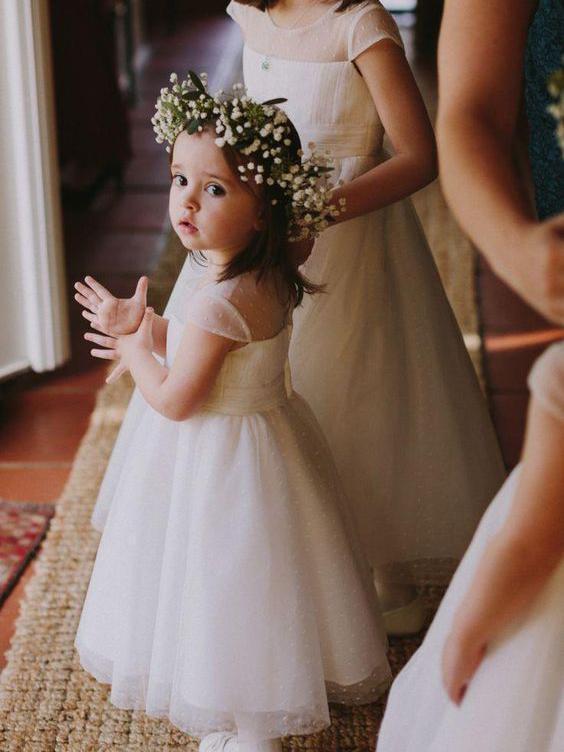 Cheap Toddler Flower Girl Dresses Ivory Rustic Baby Flower Girl Dresses, QB0270