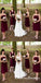 Mismatched Simple Sleeveless Empire Short Chiffon Bridesmaid Dresses, QB0741