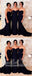 Black Mermaid Simple Long Cheap Bridesmaid Dresses Online, WG249