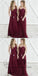 Mismatched Watermen Red Chiffon Long Bridesmaid Dresses Online, WG300