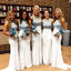 Mermaid Bateau Top Beaded Long Cheap Charming Bridesmaid Dresses Online, BDS0066