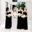New Arrival Strapless Black Long Cheap Charming Bridesmaid Dresses Online, BDS0061