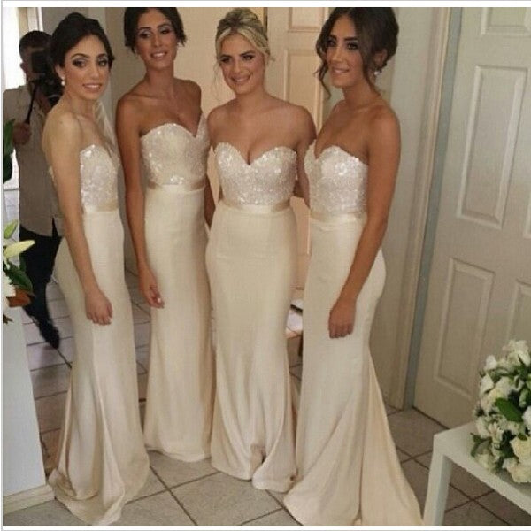 Elegant Mermaid Sweetheart Long Cheap Satin Bridesmaid Dresses with Se QueenaBridal Elegant Mermaid Sweetheart Long Cheap Satin Bridesmaid Dresses with Se QueenaBridal