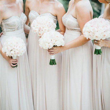 Sweetheart Chiffon Cheap Long Bridesmaid Dresses Online, WG255