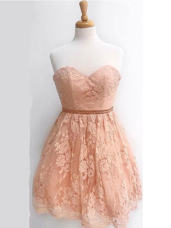 Sweetheart Lace Cheap Short Homecoming Dresses Online, CM591