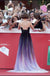 Cheap Strapless Black Ombre Chiffon Sexy Backless A-line Long Cheap Formal Evening Prom Dresses, PDS0057
