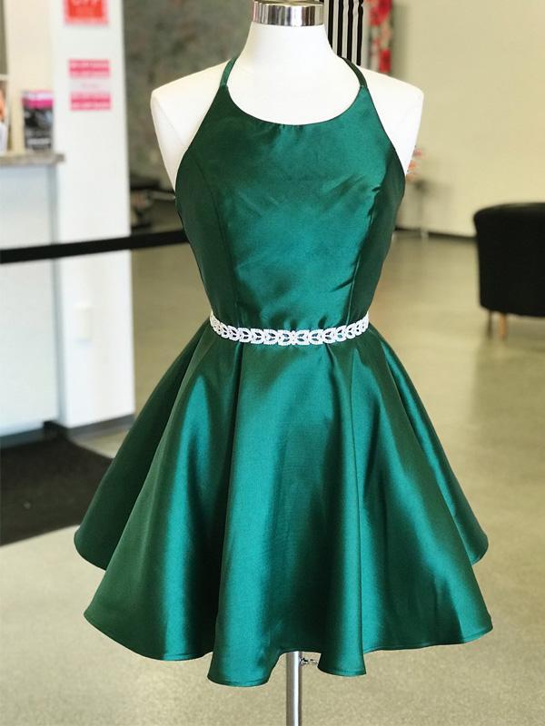 Sexy Emerald Green Backless Simple Short Cheap Homecoming Dresses Unde QueenaBridal Sexy Emerald Green Backless Simple Short Cheap Homecoming Dresses Unde QueenaBridal