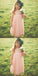 Cute A-Line Round Neck Pink Tulle Long Cheap Flower Girl Dresses with Lace, QB0095
